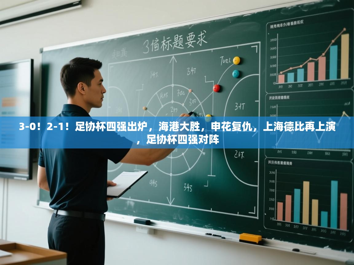 3-0！2-1！足协杯四强出炉，海港大胜，申花复仇，上海德比再上演，足协杯四强对阵